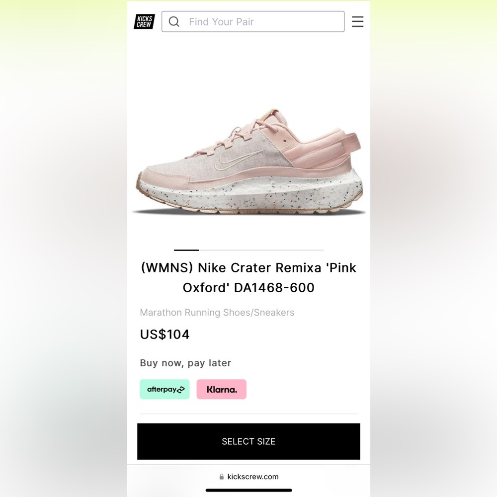 Womens Nike Crater Remixa 'Pink Oxford' DA1468-600 Shoes Size 7 - Picture 3 of 13